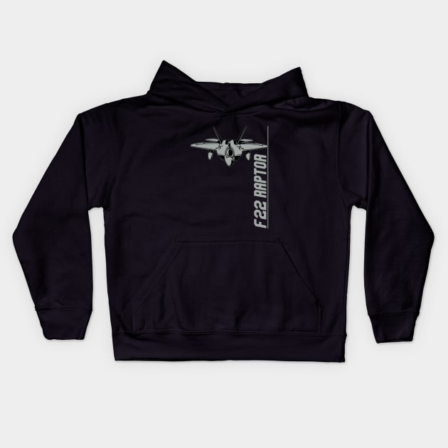 F-22 Raptor Jet Fighters Kids Hoodie by Jose Luiz Filho